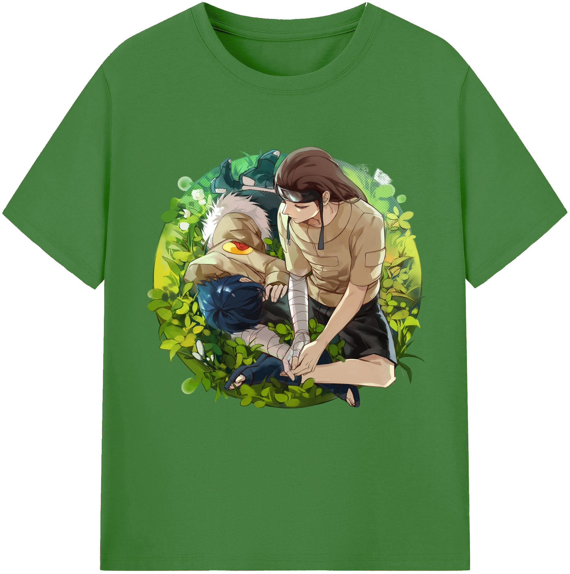 （画像用） NARUTO -ナルト- 日向ネジ Hyūga Neji レディースカジュアルプリントTシャツ（綿100％）